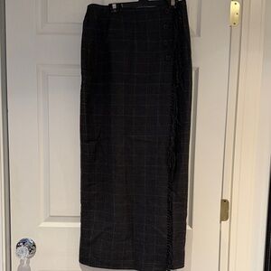 Ralph Lauren Country dark grey Skirt with fringe detail. Cowgirl chic